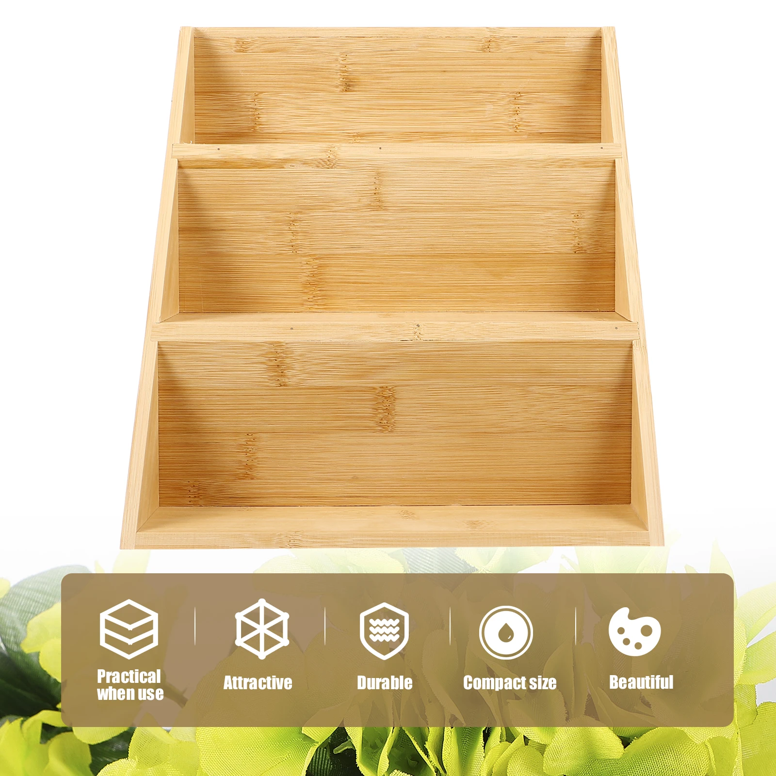 

Bamboo Spice Layers Kitchen Counter Organizer Spice Rack Desktop Condiment Seasoning Storage Dispenser For Spices Shelf Home Use