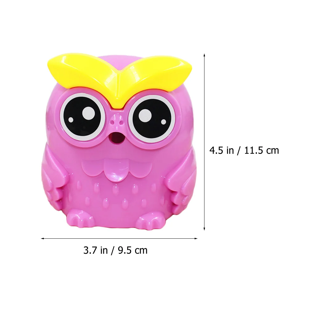 

1pc Creative Owl Shaped Manual Pencil Sharpener Handheld Compact Plastic Iron Material Easy Carry School Office Home Use