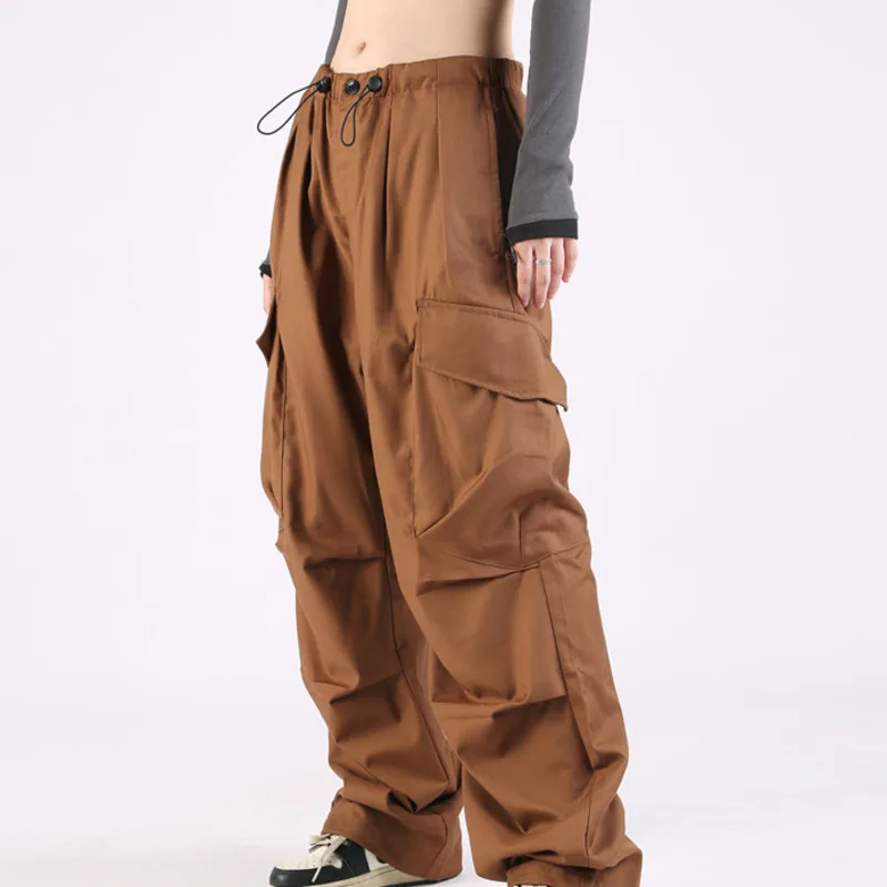 Celana panjang kasual trendi pria wanita, celana kerja longgar Amerika bergaya baru musim gugur dan musim dingin untuk pria dan wanita