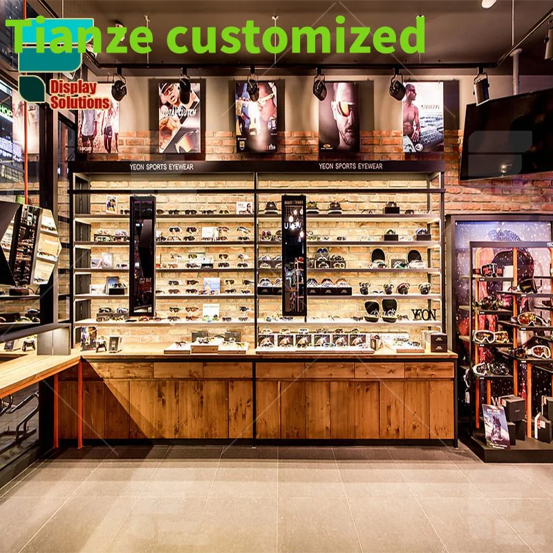 

Customized-Women Men Optical Showcase Display Cabinets Counter Top Eyewear Display Modern Display Showcases