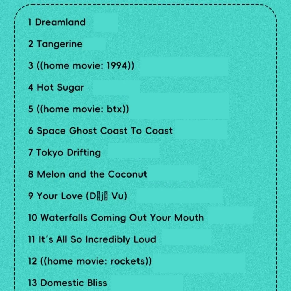 Crystal Animals Dreamland Reality Version CD audio con scheda scritta a mano