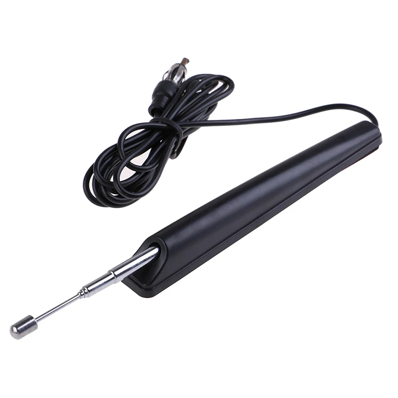 

New Telescopic Car Radio Antenna FM/AM Portable Internal Auto Amplifier Aerial High Signal Reception Universal Accessory
