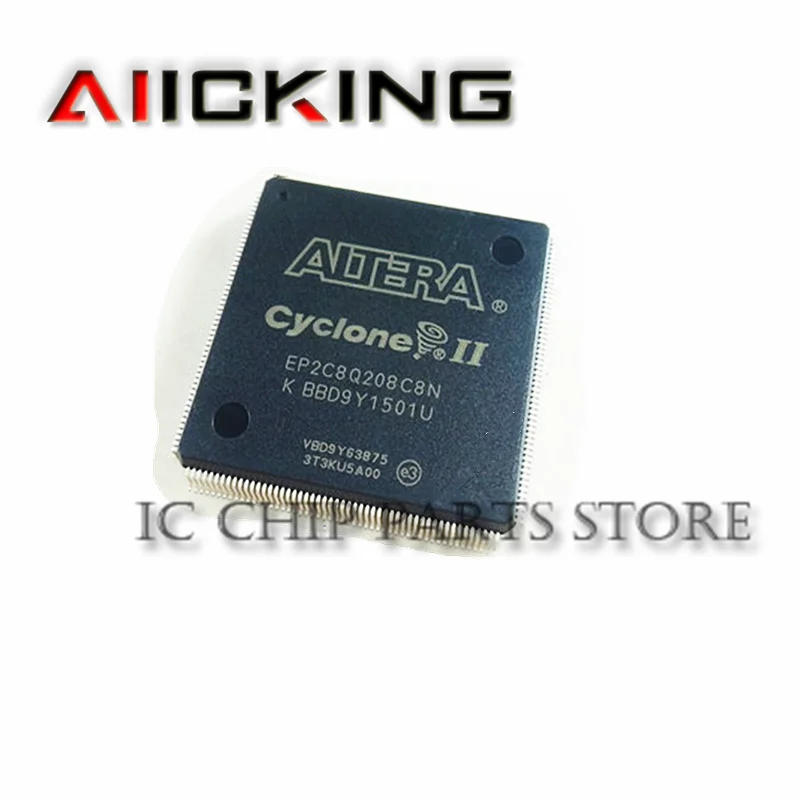 EP2C8Q208C8N 4PCS/Lot QFP-208 FPGA Cyclone® II Family 8256 Cells 402.58MHz 90nm Technology 1.2V 208Pin Original Ic Chip In Stock