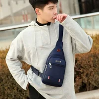 Black Grey Brown Men Messenger Bags New Rectangle Oxford Cloth Men Crossbody Bag USB Charge Shoulder Bag Male 3 Zipper Bag - Image 5
