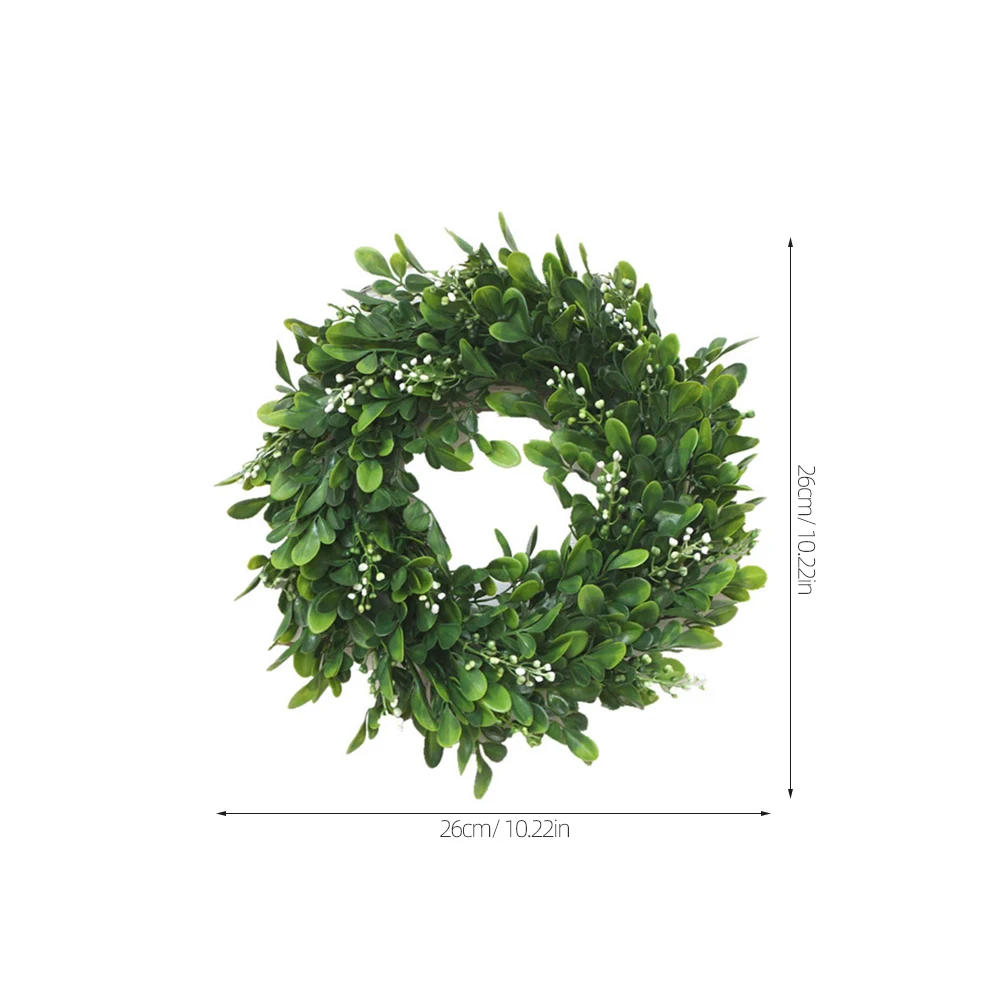 

Green Plant Garland 33cm Wall Decor Christmas Holiday Wreath Door Decoration Front Hanger Evergreen Festive Accessories