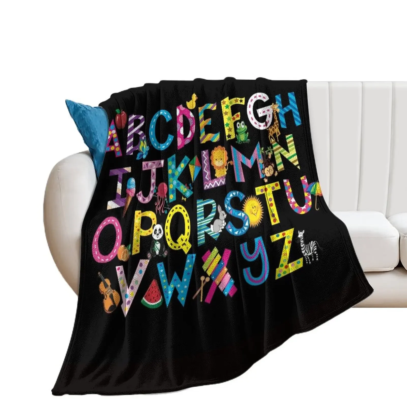 

ALPHABET COLLECTION Throw Blanket Decorative Sofa Luxury Blankets