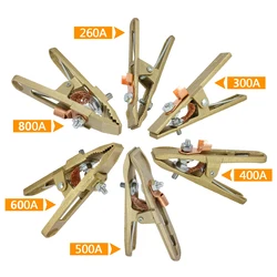 260A 400A 500A Brass A Shape Ground Welding Earth Clamp Argon Arc Welding Machine Grounding Clamp Welder Electrode Holder Clip