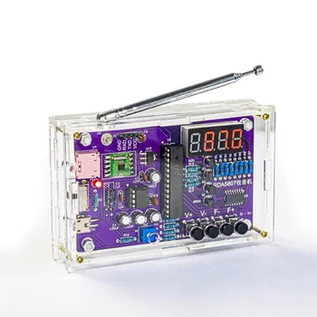 DIY FM Radio Electronic Kit 87-108MHz Adjustable Frequency Digital Display Soldering Proje
