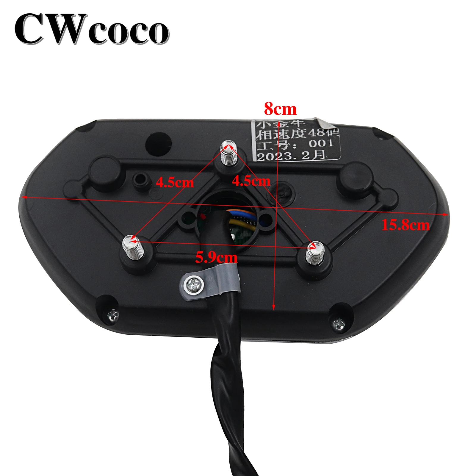 60v Meter Electroplating LED LCD Instrument Parts for Citycoco Electric Scooter/motorcycle Modified Accessories