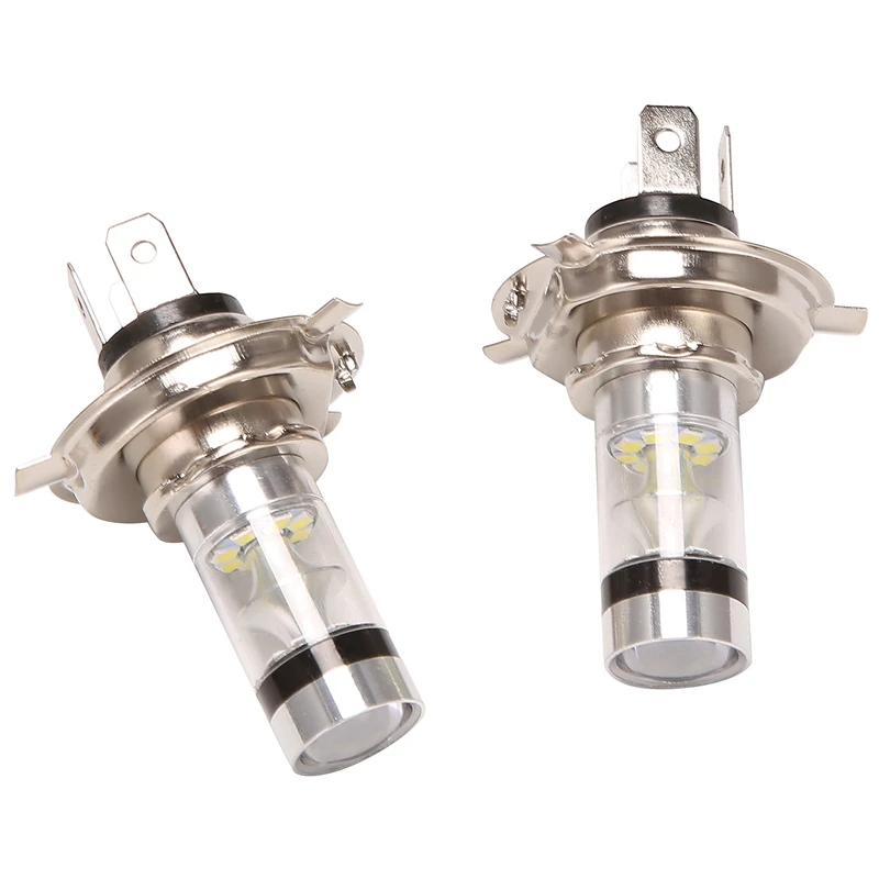 2 Pcs H4 9003 HB2 LED Motorcycle Headlight Bulbs HID Hi&Low Beam 6500K White Power