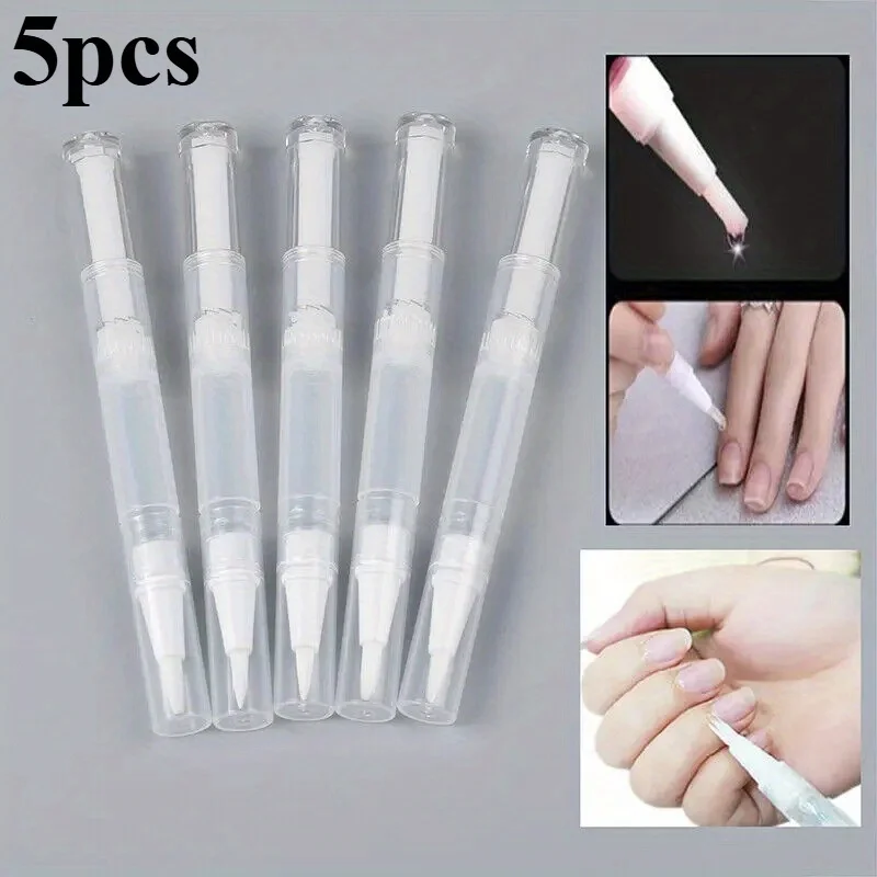 5Pcs 5ml Empty Twist-up Pen with Brush Foundation Dispenser Lipstick Filler Portable Travel Size