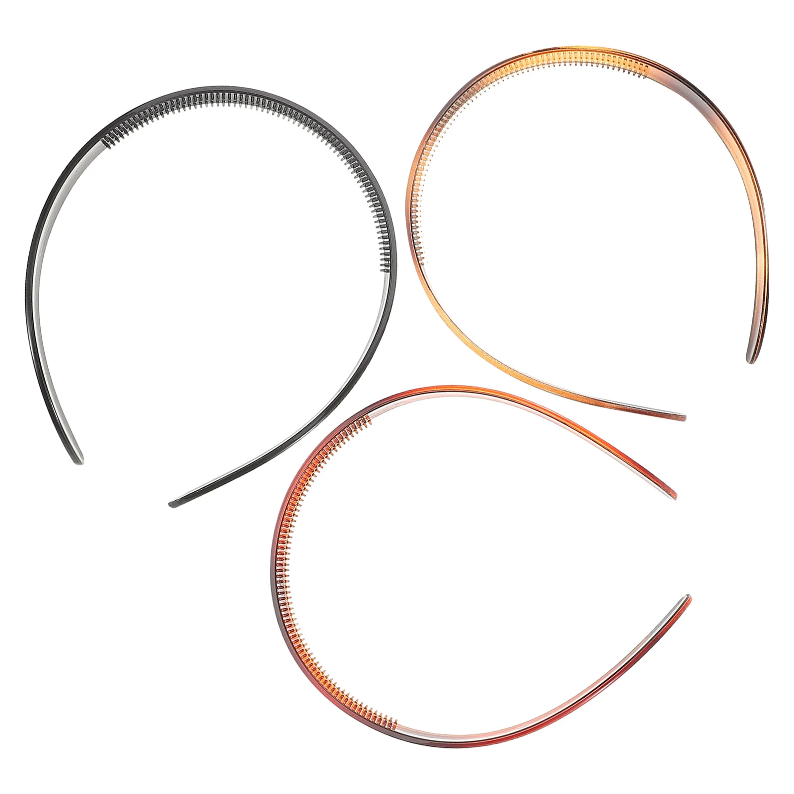 

3Pcs AntiSlip HairClips Durable UShaped TeethDesign Women Accessories PlasticHeadbands forSports Office Casual Outfits Trendy