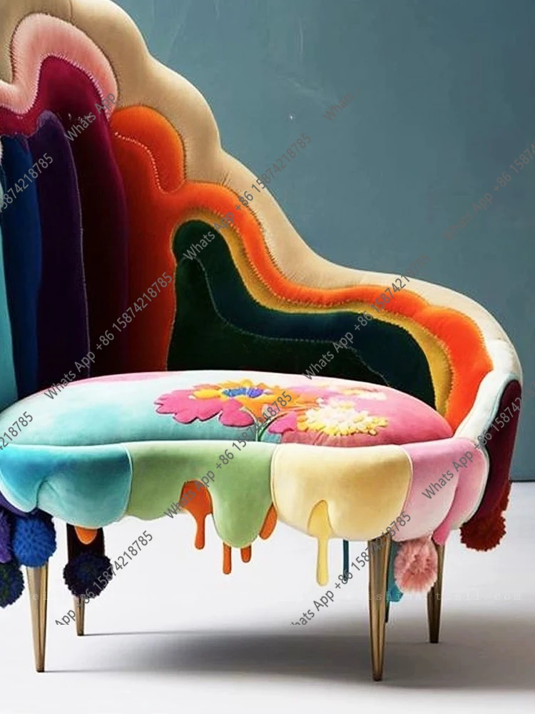 Technology sofa, special-shaped single sofa, dopamine sofa, designer model, creative lobby entrance chair