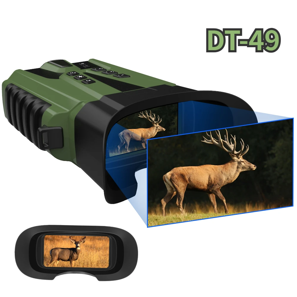 

DT49 Binoculars Night Vision 8X Digital zoom Camera 15MP 2.5K Video 3inch Screen Camera 3W/850nm Infrared for Hunting Camping