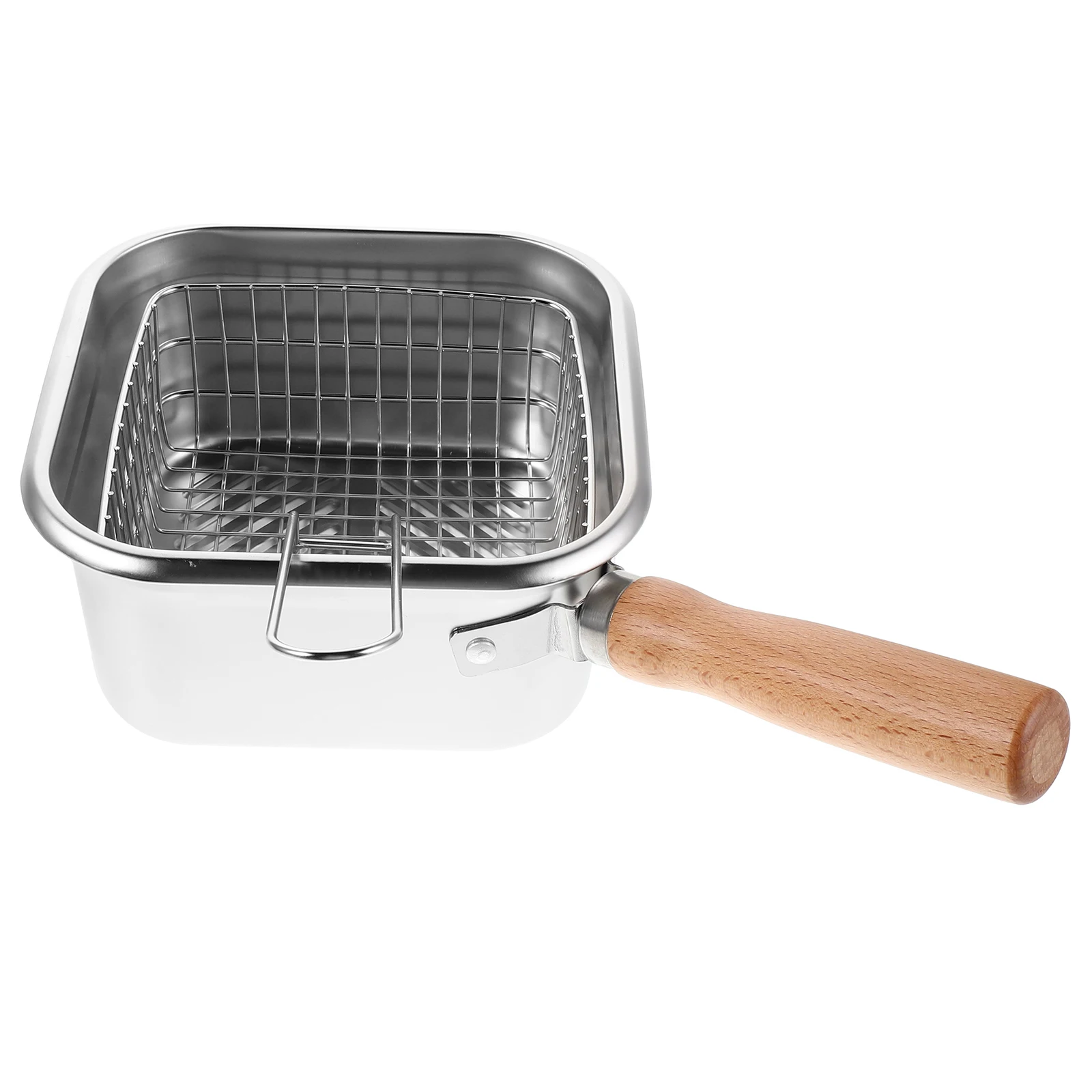 

Portable Fryer Mini Deep Oil Fried Food Pot with Basket Frying and Boiling for Home Small Stove