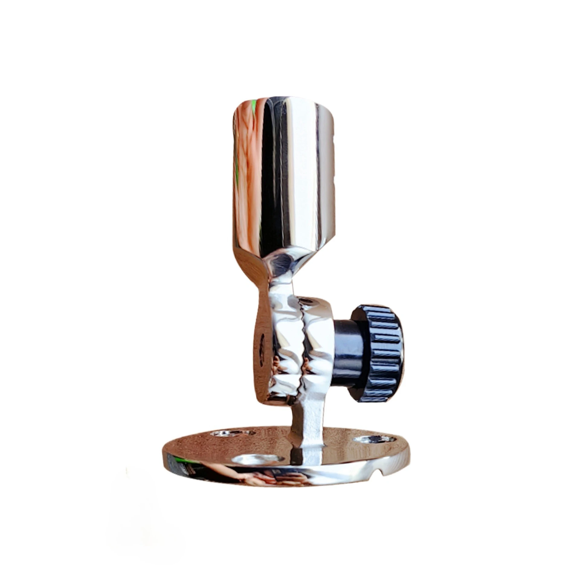 316 Stainless Steel Marine Antenna Mount with Adjustable Rotating Bracket, Yacht Hardware Pipe Clamp Base, Light Base