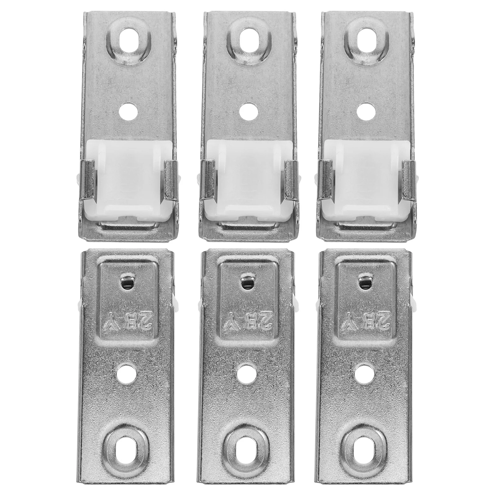 

6pcs Stainless Steel Curtain Track Top Code Hidden Mounting Single Code Easy Installation Secure Fixation For Ceiling