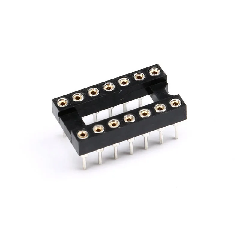 5Pcs Round Hole IC Socket Connector Integrated Circuit Socket DIP8 DIP14 DIP16 DIP18 DIP20 DIP28 DIP40 Sockets