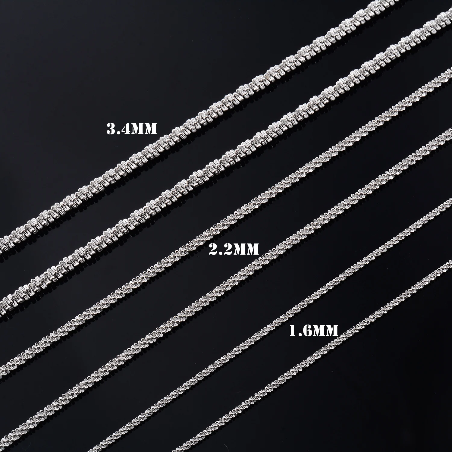 Glänzend versilberte Kohlrübenkette Fußkettchen aus Edelstahl, hochwertiger Schmuckzubehör für Frauen, Geschenk. – Detail 4