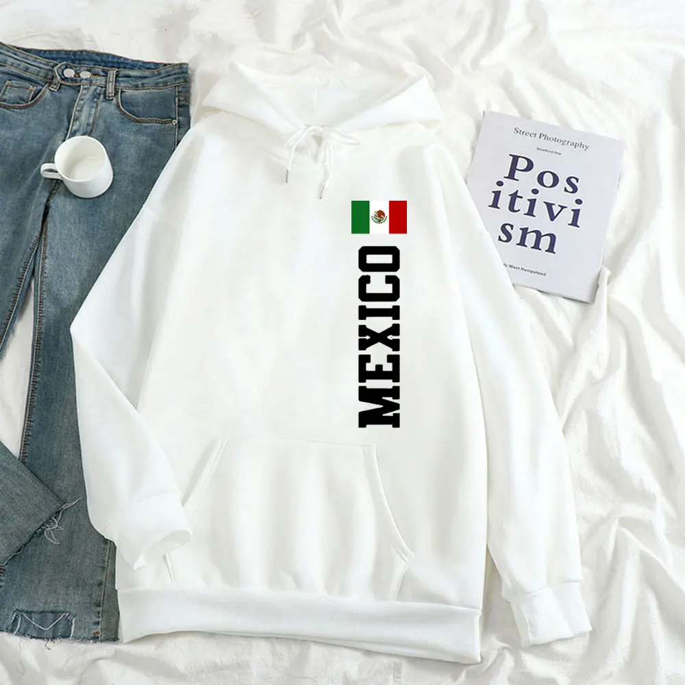 Viva Mexico Hoodie pria dan wanita, Sweatshirt lengan panjang grafis bendera Meksiko bangga uniseks musim gugur dan musim dingin