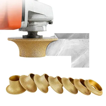 스톤 그라인딩 휠 프렌치 에지 대리석 화강암 타일 트리밍 그라인딩 휠 Brazied 다이아몬드 앵글 그라인더 그라인딩 디스크