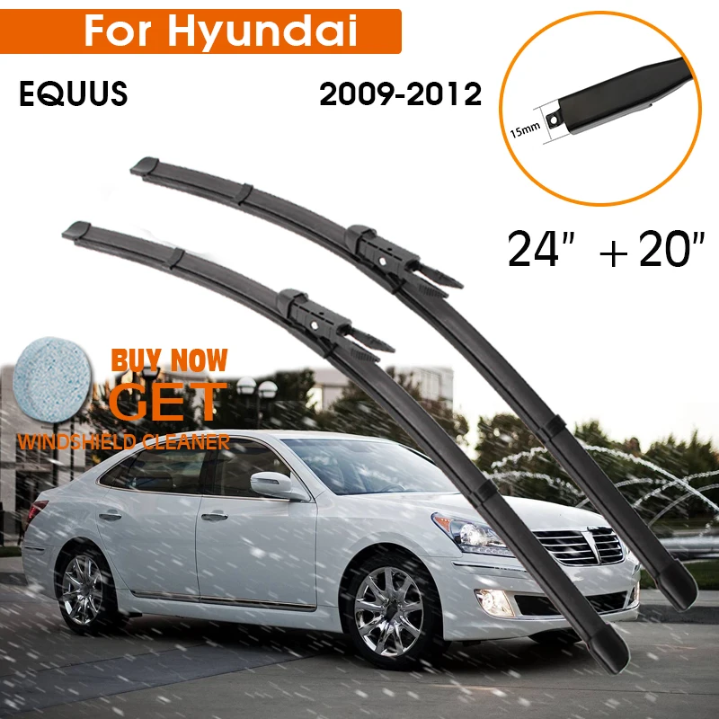

Car Wiper Blade For Hyundai EQUUS 2009-2012 Windshield Rubber Silicon Refill Front Window Wiper 24"+20" LHD RHD Auto Accessorie