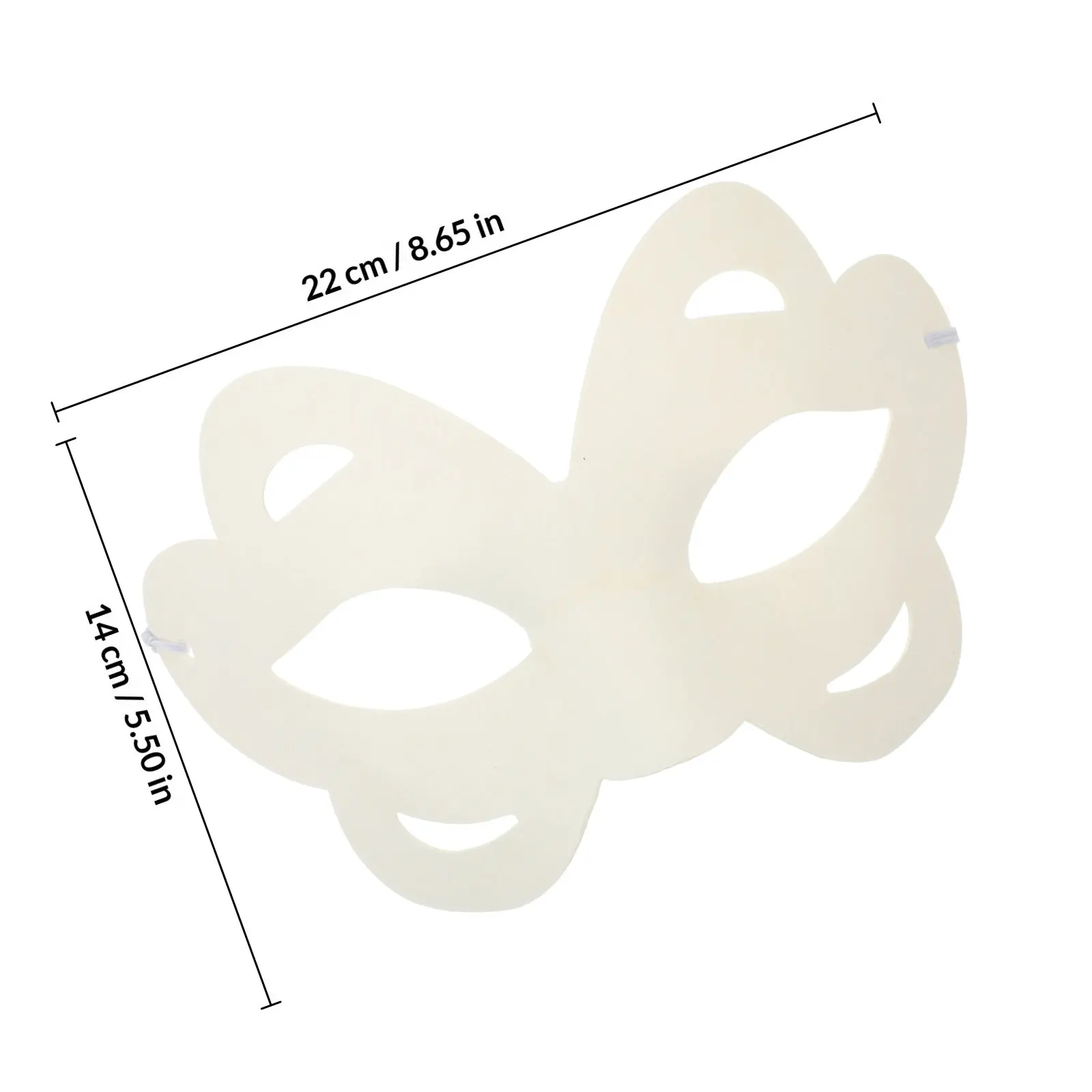 10Pcs Blank Masks DIY Unpainted Masquerade Masks for Halloween Party Decorations White Masquerade Mask for Women