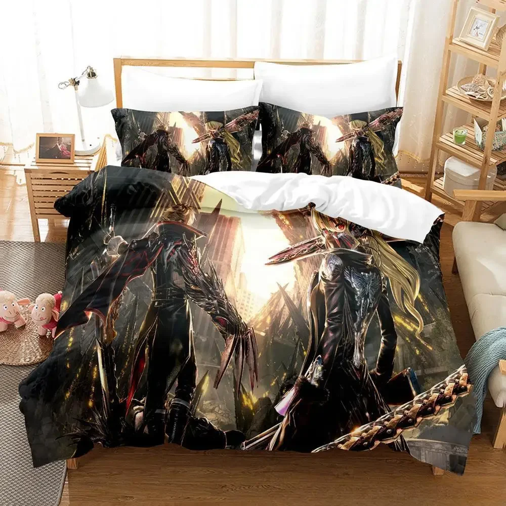 Game CODE VEIN Bedding Set Single Twin Full Queen King Size Bed Set Adult Kid Bedroom Duvet cover Sets 3D Anime Bed Sheet Set