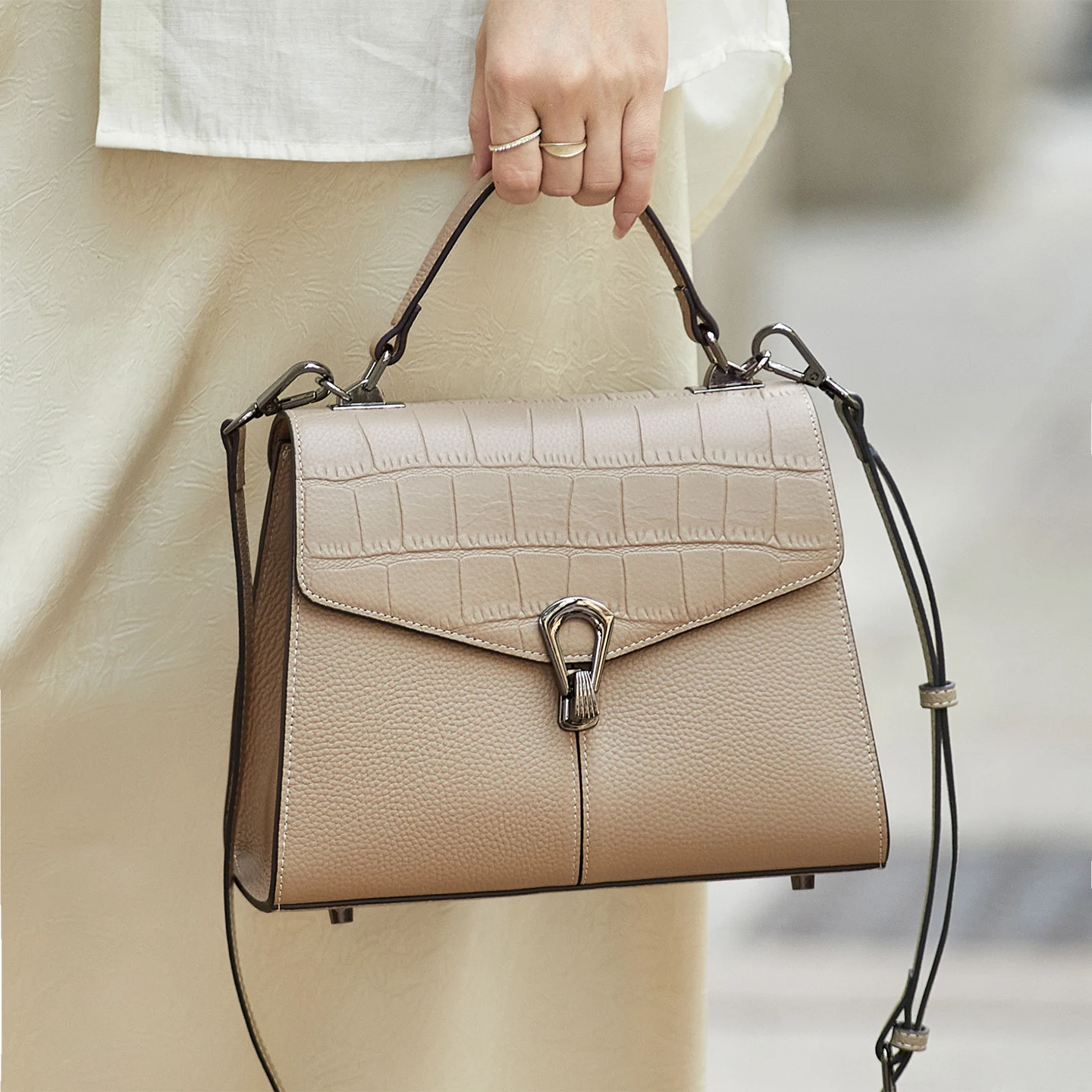 ZOOLER 2026 Hot Luxurious Women Leather Handbag New First Cow Leather Ladie Top Handle Cow Bag Handmade Shoulder Bag Girls#AL707