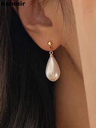 kshmir 2021 Stylish and elegant drop-shaped pearl earrings Women's earrings Simple Girl accessories Jewelry gift free