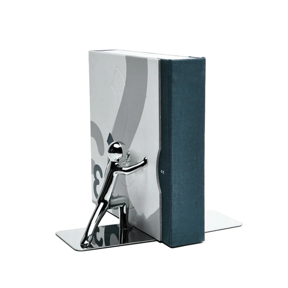 Imagem -03 - Creative Heavy Duty End Bookshelf Stand Bookstand Simples Desktop Organizer Office Supply Acessório