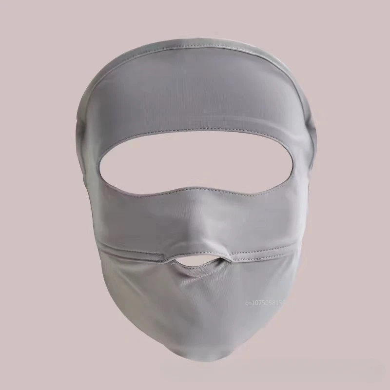 Летняя маска для лица с полным покрытием, ледяной шелк, защита от ультрафиолета, солнцезащитная маска, дышащая маска для лица, солнцезащитный козырек, велосипедная солнцезащитная маска