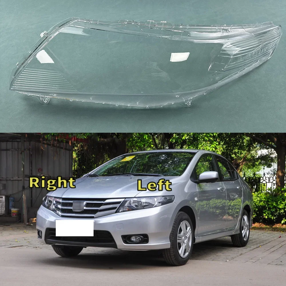 

For Honda City 2008-2014 Transparent Lampshade Front Headlight Shell Headlamp Cover Lens Plexiglass Auto Replacement Parts