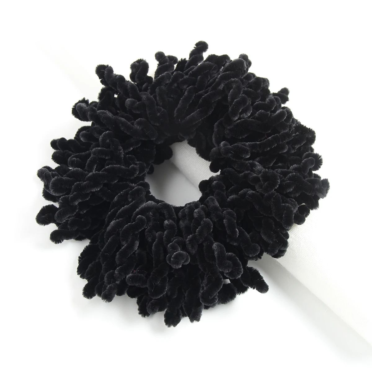 Furling Girl 1PC donne musulmane moda Scrunchies fasce per capelli elastici supporto per panini coda di cavallo per capelli in lana a maglia di