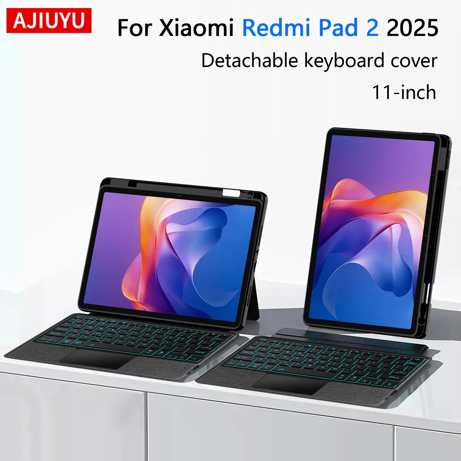 

Чехол с клавиатурой для планшета Xiaomi Redmi Pad 2 2025 Съемный чехол с клавиатурой для RedMi Pad 2 Pad2 11-дюймовая сенсорная панель Magic Keyboard
