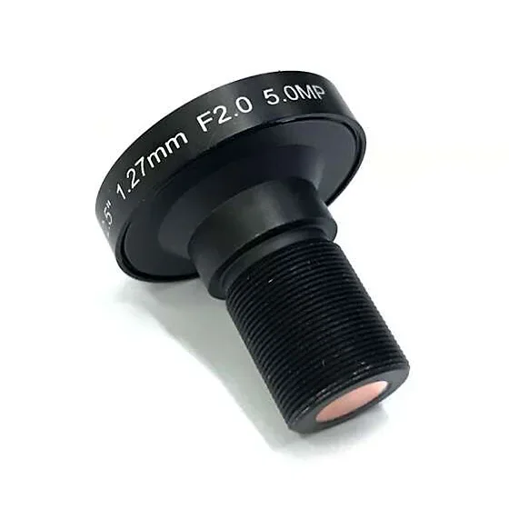 

1.27mm 1/2.5" 5MP Megapixels CCTV Fisheye Lens M12 S mount F2.0 185 degrees Wide angle For Security IP camera