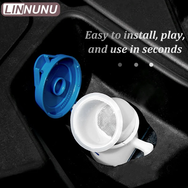 LINNUNU Car Water Filter Screen Wiper Glass Water Filler Funnel Fit for Geely KX11 Monjaro Manjaro XingyueL Modified Accessories