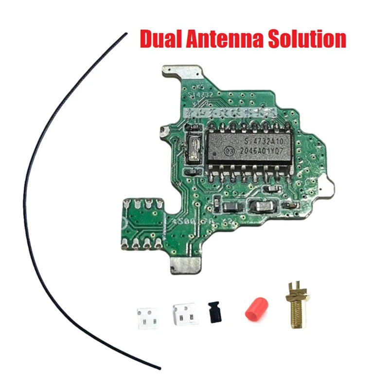 Módulo de modificação si4732 + antena 2xdonut + chip 2m para quansheng uvk5/uvk6 solução de antena dupla fm de ondas curtas