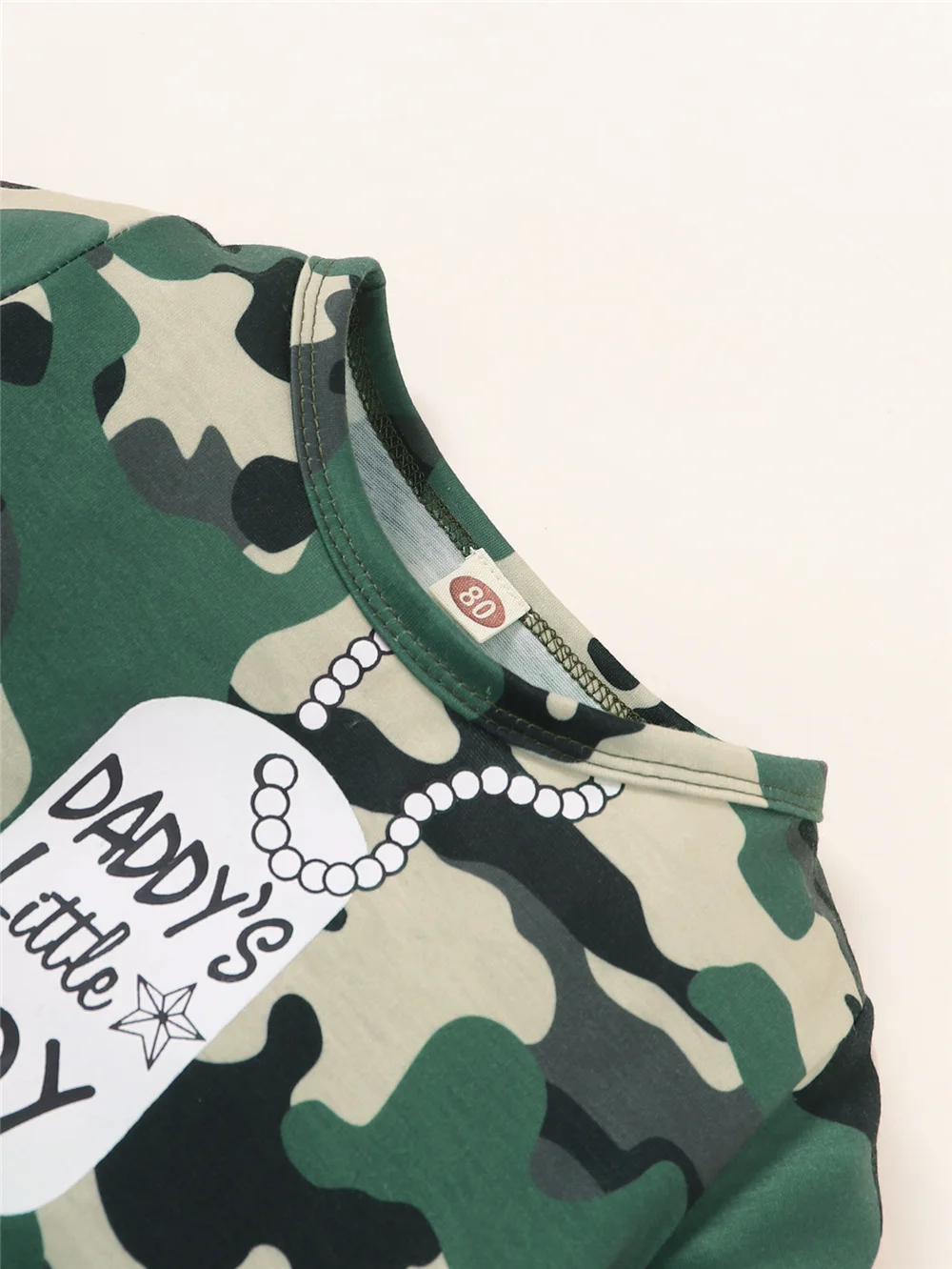 0-18 Months Newborn Baby Boy Summer Fashion Romper Daddy\'s Little Boy Camouflage Short Sleeve Jumpsuit Sport Style Streetwear