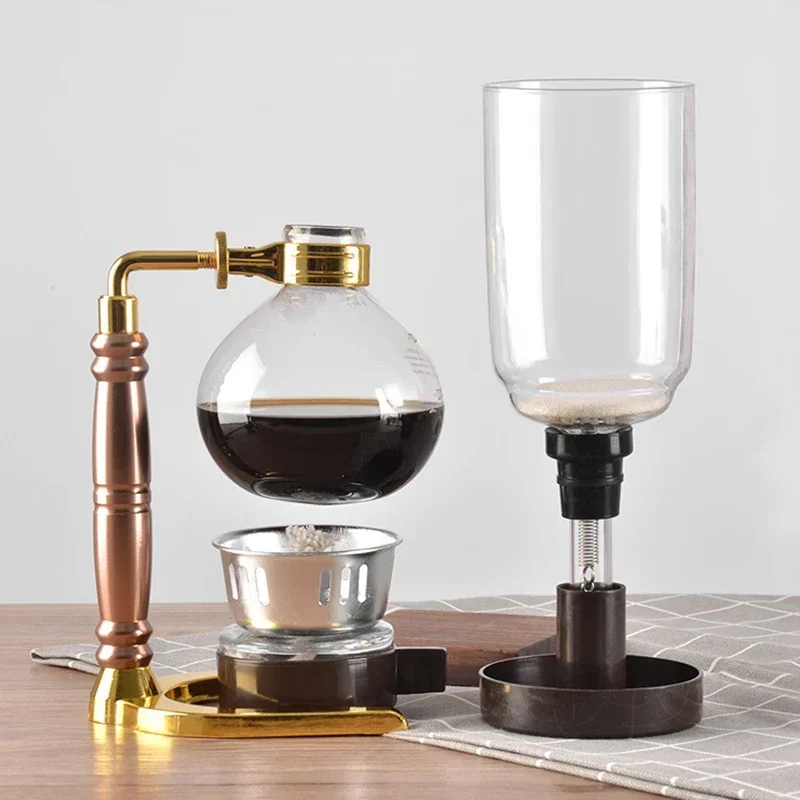 Japanese Style Siphon Coffee Maker Tea Siphon Pot Vacuum Coffeemaker Glass Type Coffee Machine Filter