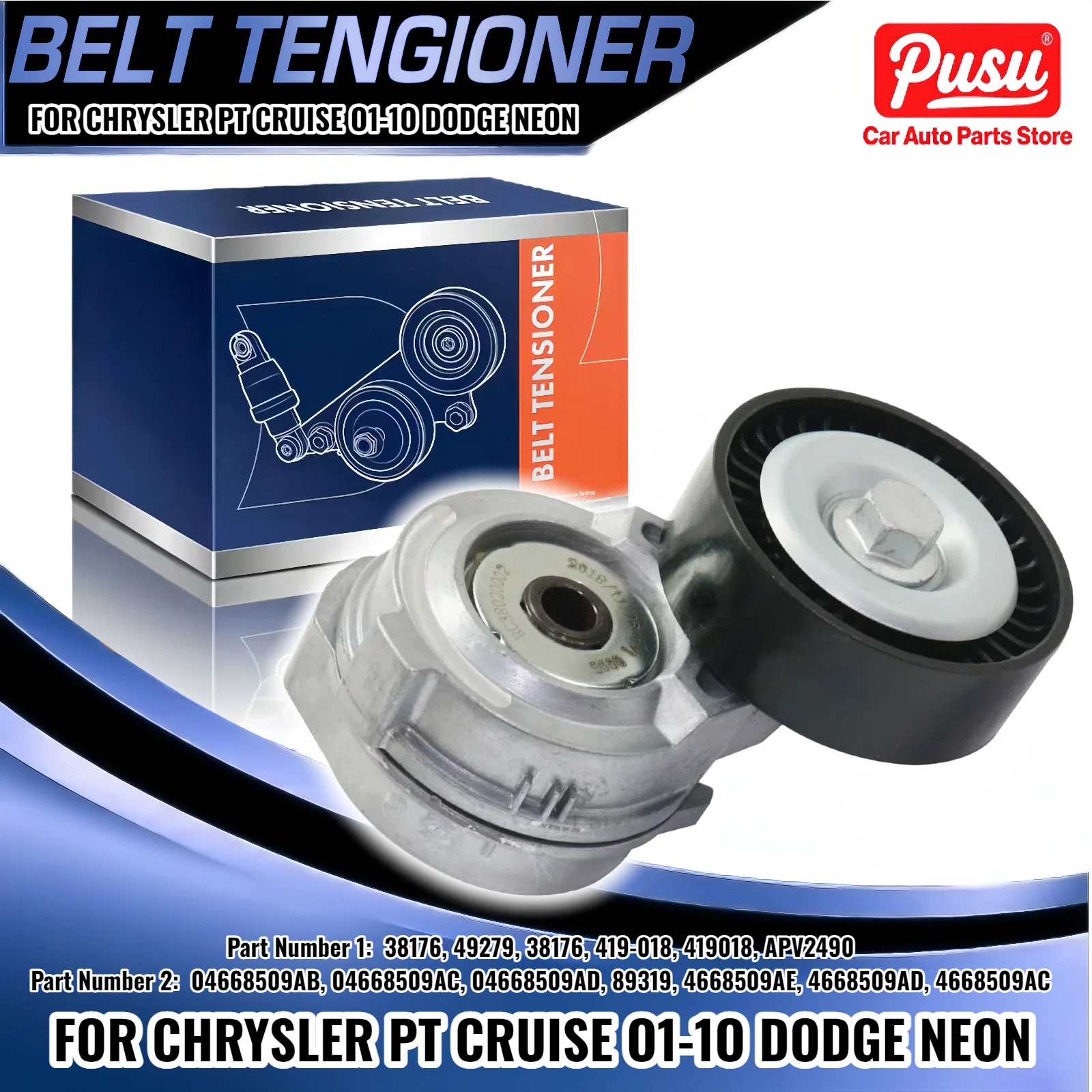 

Accessory Belt Tensioner for Chrysler PT Cruiser Dodge Neon 2003-2005 89319 4668509AD 4668509AE