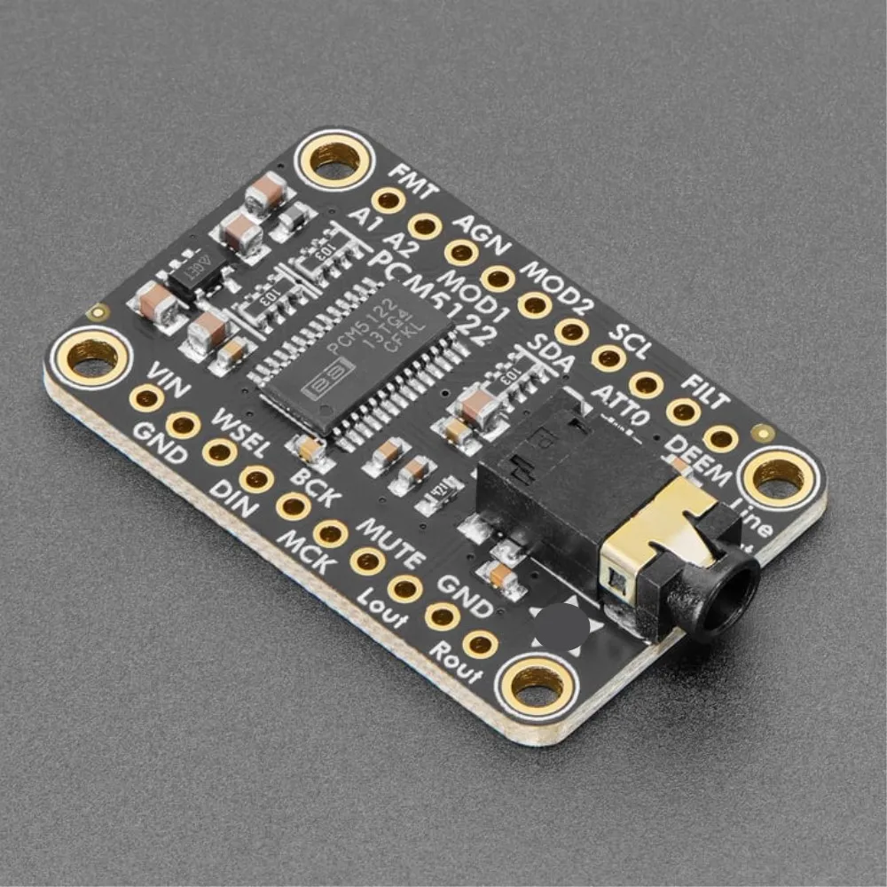 for Adafruit 6421 PCM5122 I2S DAC with Line Level Output - HW, I2C or SPI