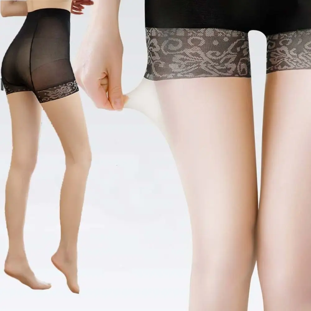 

2Pcs Simple Sheer Floral Transparent Pantyhose Lolita JK Patchwork Anti-Glare Pantyhose Nylon Anti Slip Ultra-thin Stockings JK
