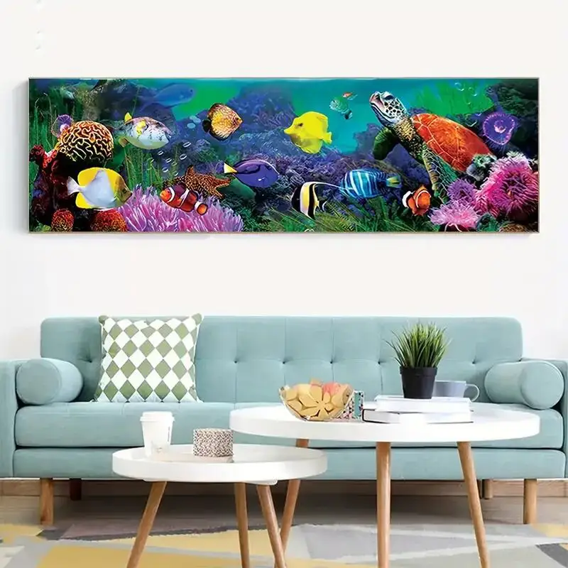 5D Sea Artificial Diamond Painting DIY Crystal Rhinestone Arts And Crafts, Large Diamond Wall Art For Room Decor Diamond Art