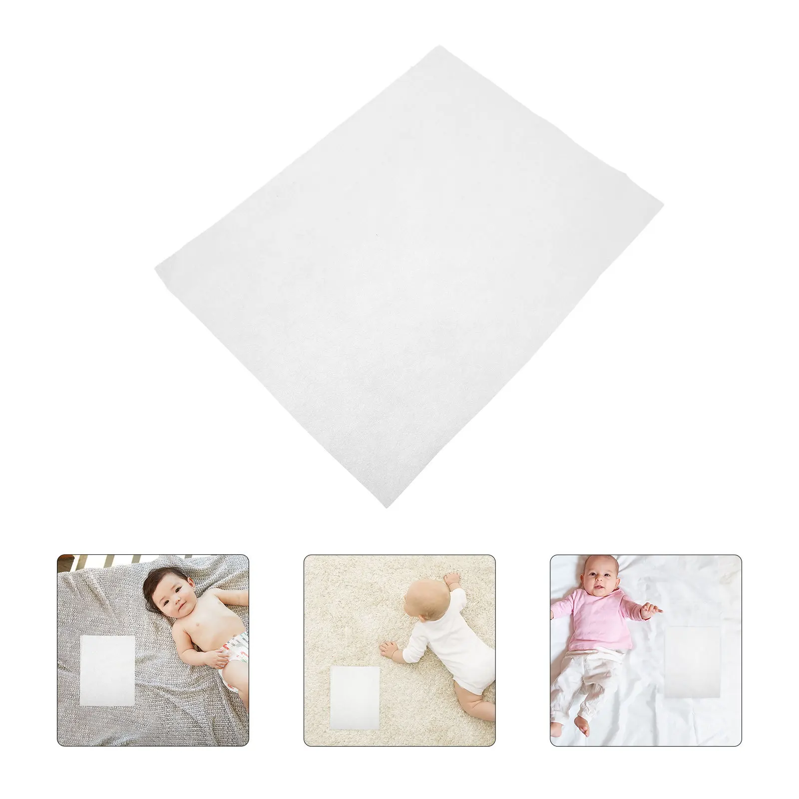 

3 Rolls 100 Sheets Roll Flushable Biodegradable Diaper Liners Disposable Baby Nappy Liners Super Non-Woven Fabric Easy to