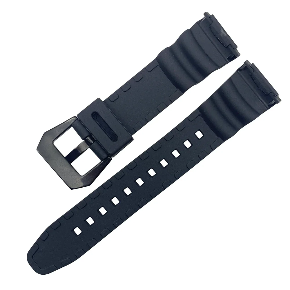 Accessoires de montre Pour la SGW-100-1V bande de montre étanche de sports de plein air des hommes en caoutchouc de silicone noir