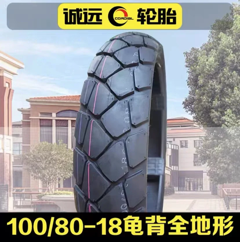 

Chengyuan 100/80-18 Turtle all-terrain tire retro anti-skid vacuum tire suitable for Yamaha GT150 rear tire