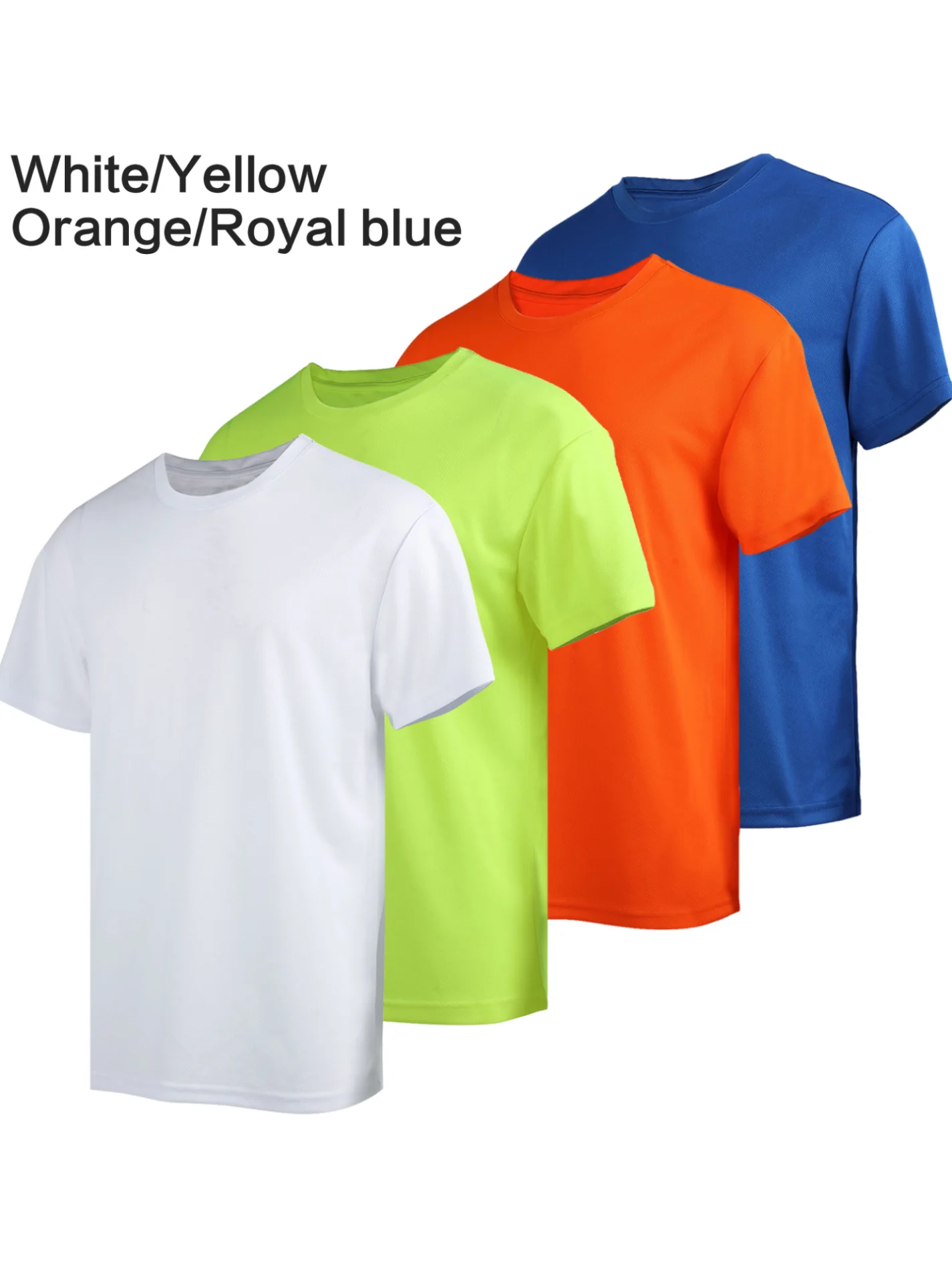 

4-piece men's short sleeved T-shirt moisture wicking sun protection UV protection UPF SPF sports T-shirt casual style