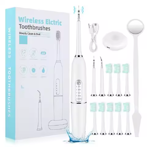 Electric Sonic Dental Scaler Teeth Whitening Portable Tartar Teeth Cleaner IPX7 Plaque Stains Calculus Remover Teeth Clean Tool