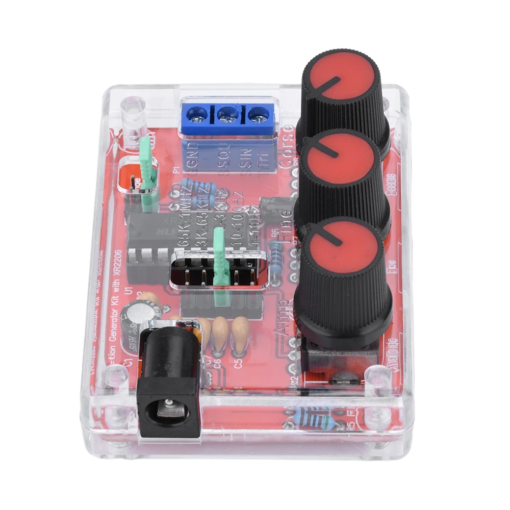 Imagem -03 - Função Gerador de Sinal Faça Você Mesmo Kit Sine Triângulo Praça Saída Gerador de Sinal Amplitude Freqüência Ajustável 1hz 1mhz Xr2206